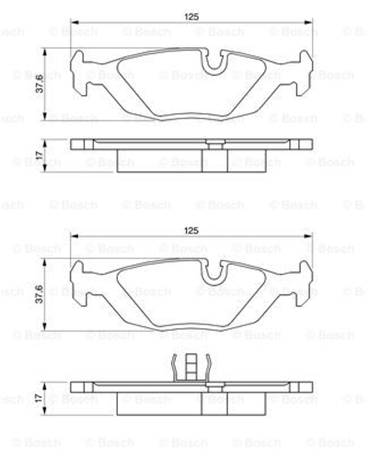 BOSCH 0986466751 - Fren Balatasi Arka - Bmw E30