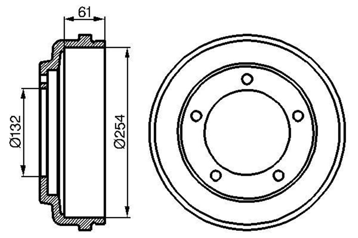BOSCH 0986477048 - Kampana Arka - Ford Transit M-12