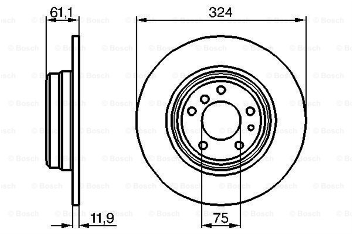 BOSCH 0986478095 - Fren Diski - Bmw 