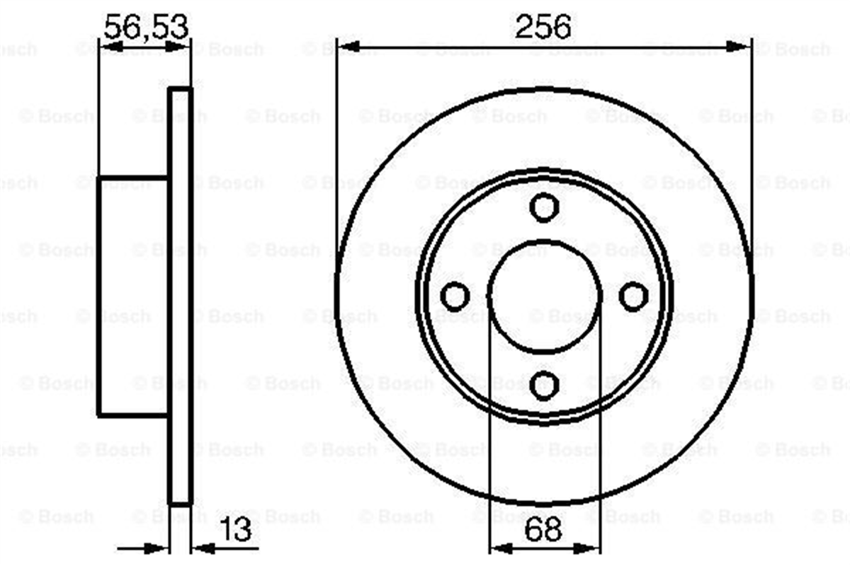 BOSCH 0986478130 - Fren Diski Ön - Vw A80