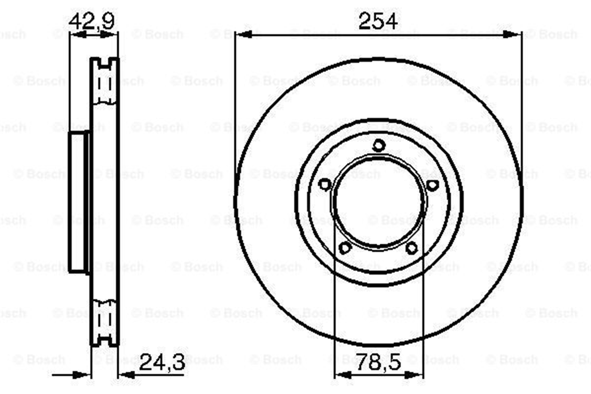 BOSCH 0986478160 - Fren Diski Ön - Ford Transit M12
