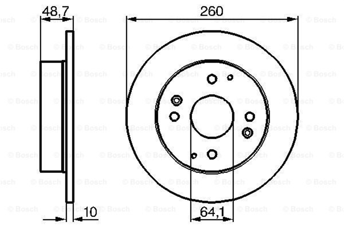 BOSCH 0986478172 - Fren Diski Arka - Japon Accord (ce) Euro