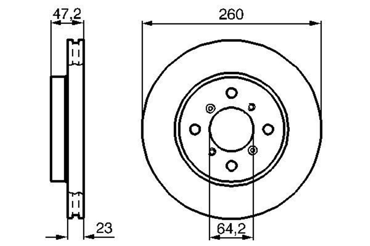 BOSCH 0986478415 - Fren Diski Ön - Japon Prelude (bb)