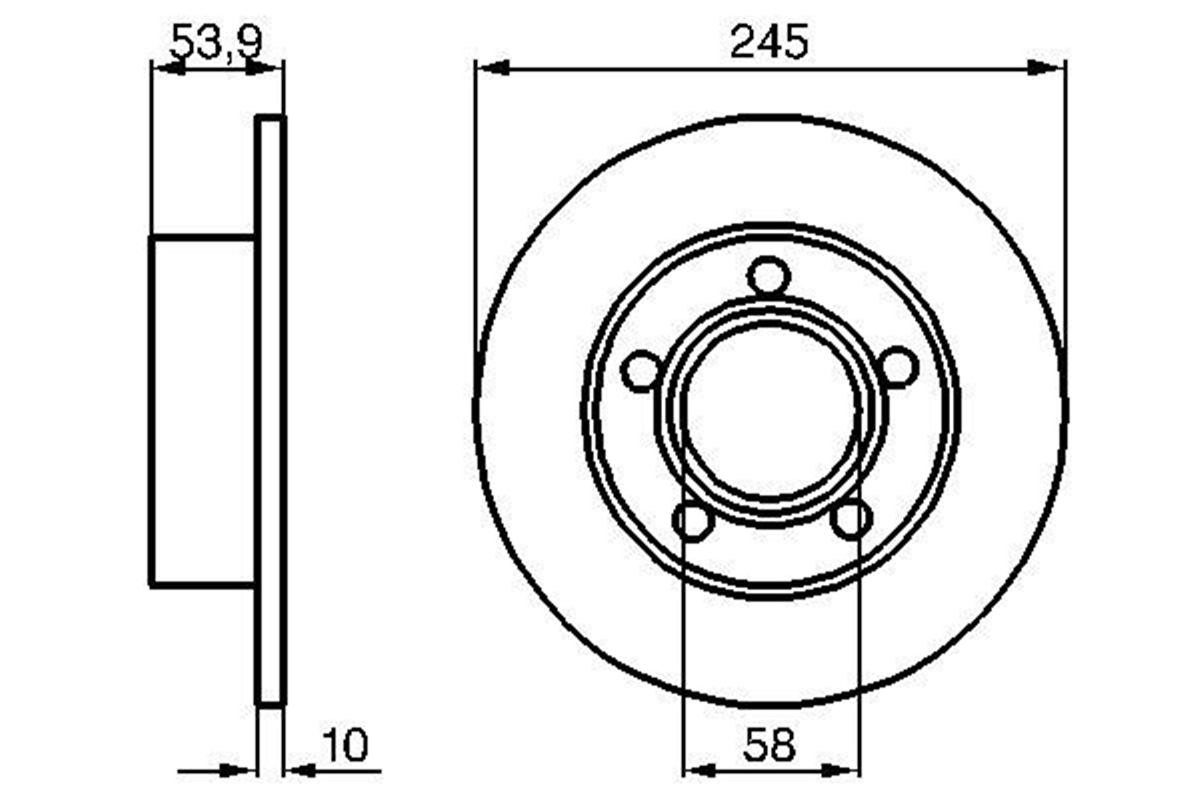 BOSCH 0986478461 - Fren Diski Arka - Vw A6