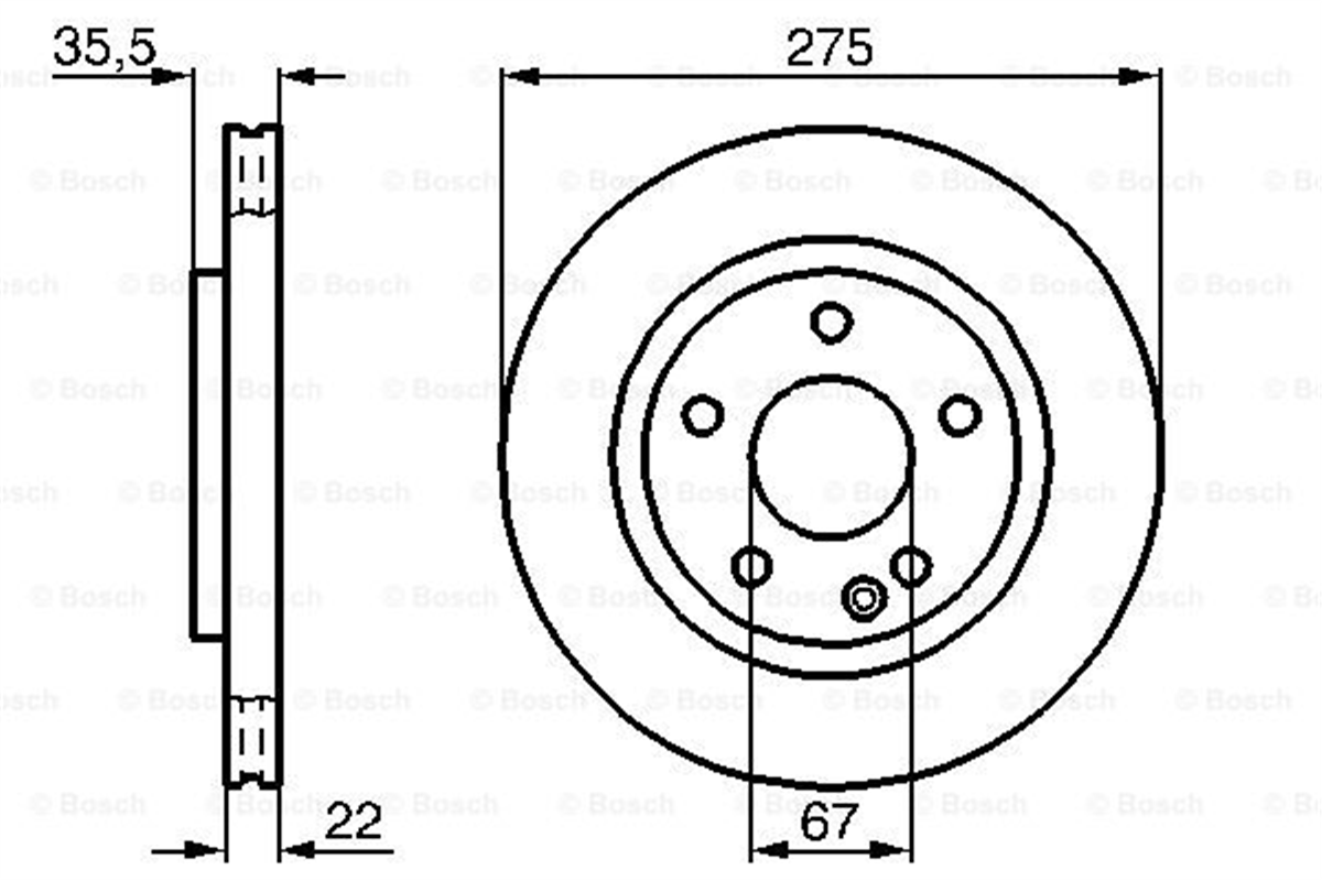 BOSCH 0986478474 - Fren Diski - Mercedes 