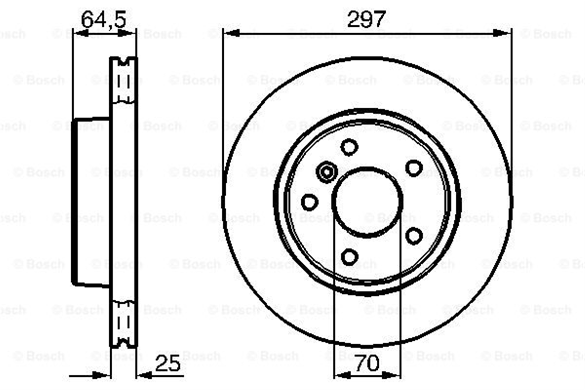 BOSCH 0986478483 - Fren Diski Ön - Bmw Land Rover Range Rover Ii