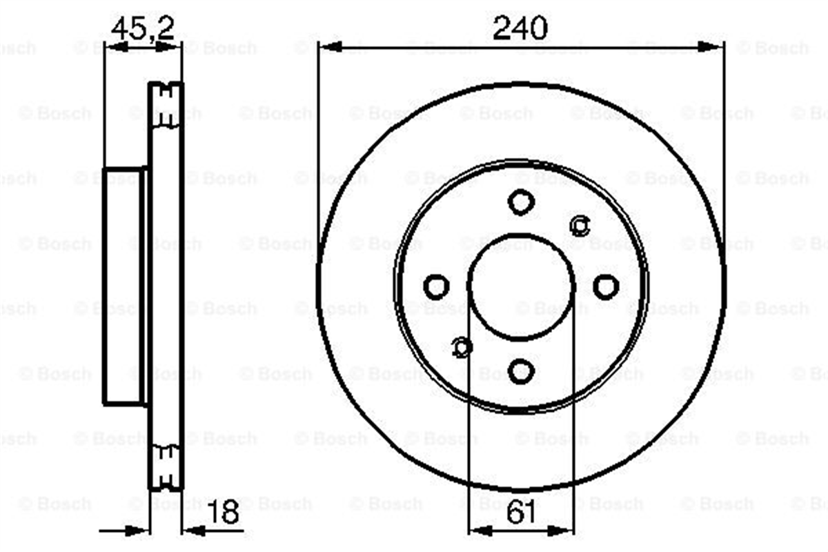 BOSCH 0986478533 - Fren Diski Ön - Japon Sunny (b13, N14)