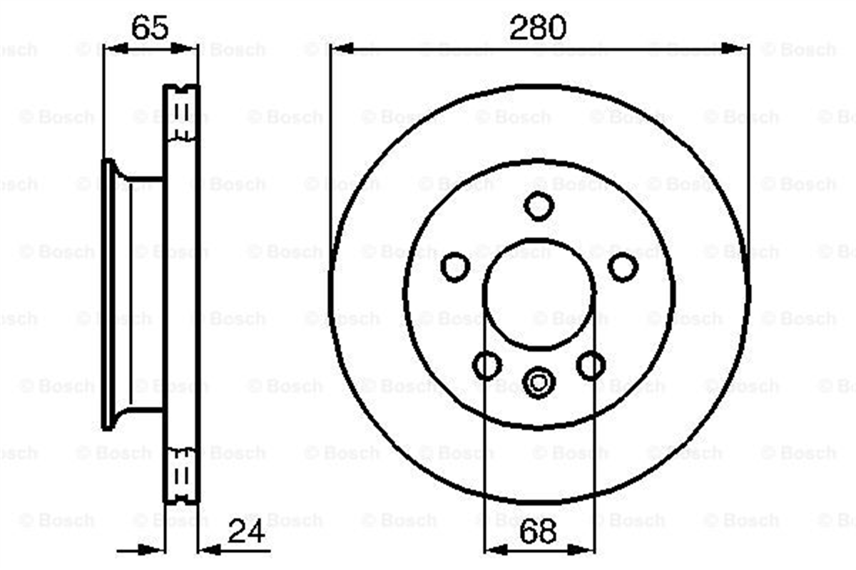 BOSCH 0986478548 - Fren Diski Ön - Vw T4