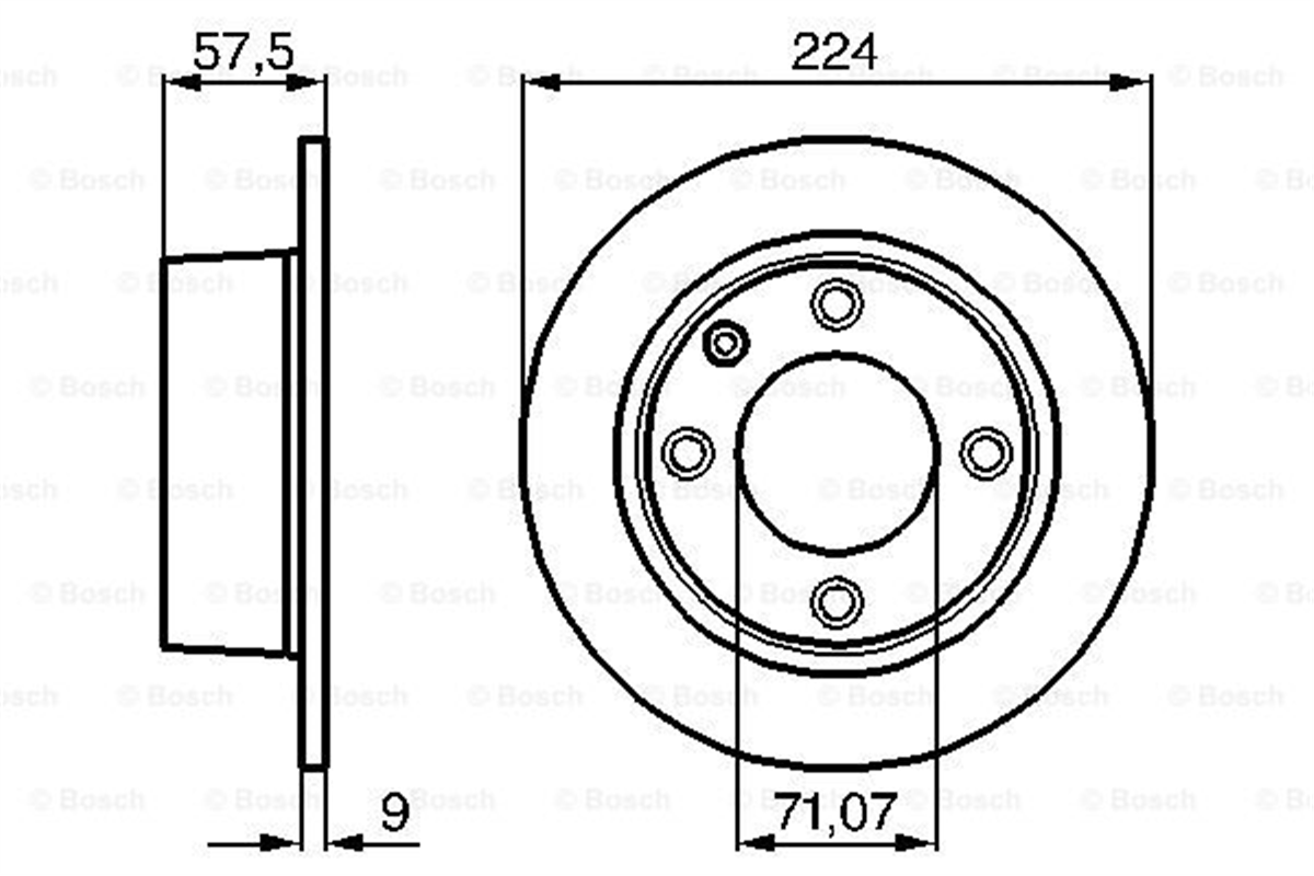 BOSCH 0986478604 - Fren Diski Arka - Psa Xantia