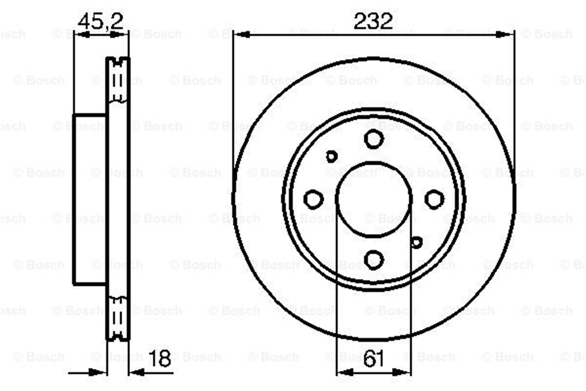 BOSCH 0986478650 - Fren Diski - Japon 