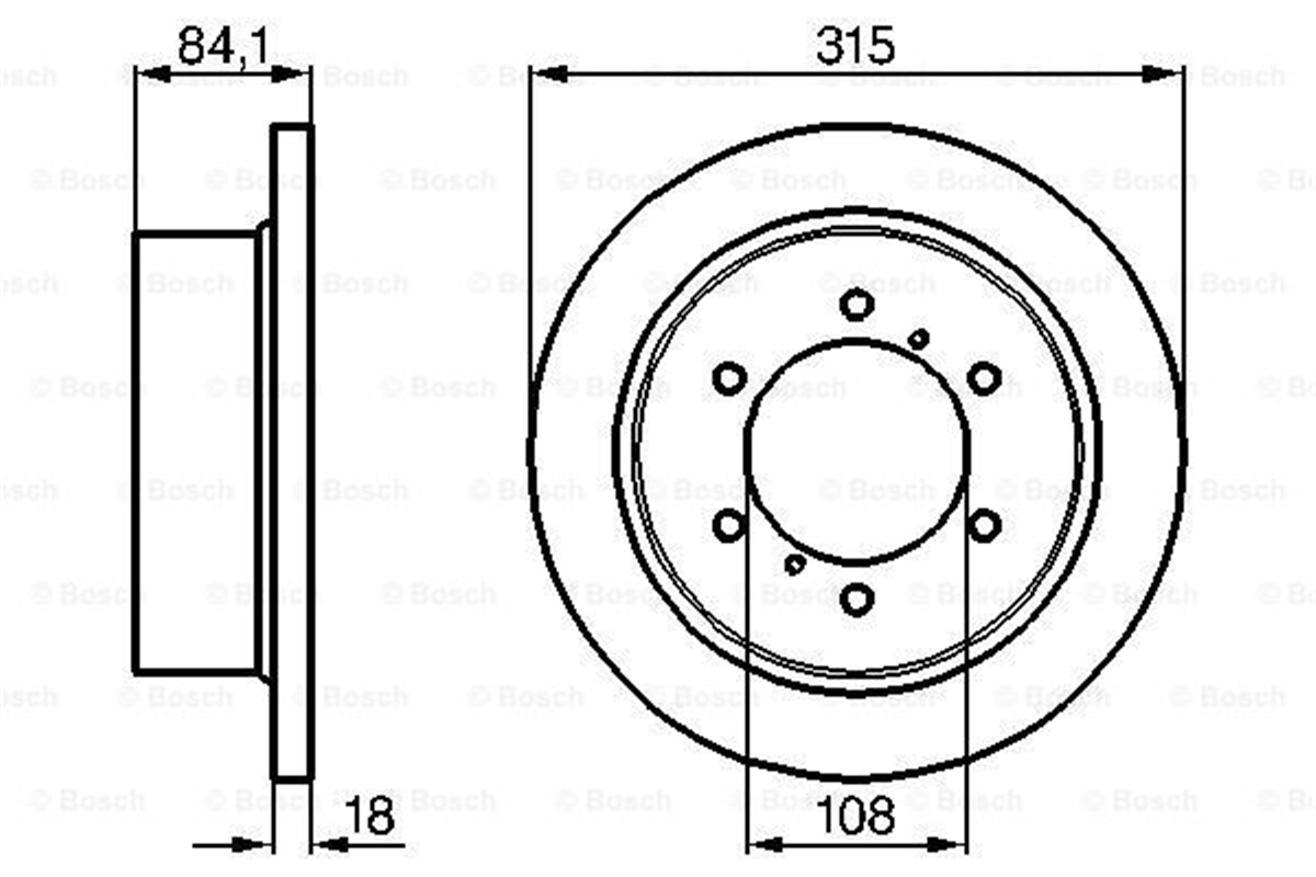 BOSCH 0986478713 - Fren Diski Arka - Japon Pajero (v2, V4)
