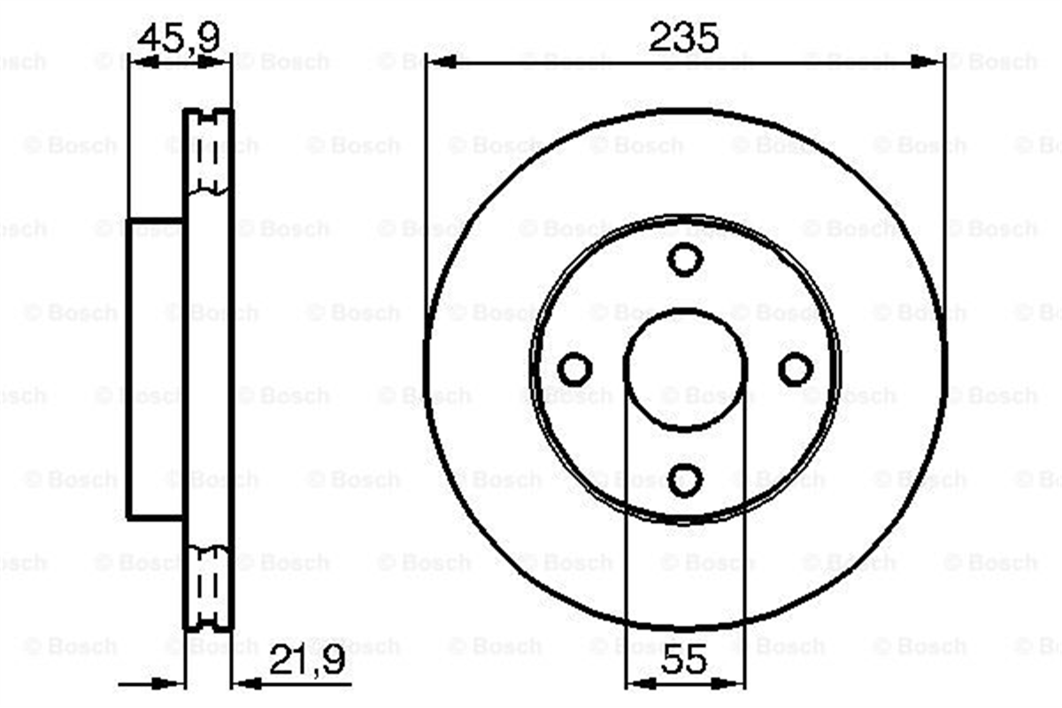 BOSCH 0986478787 - Fren Diski Ön - Japon 323 (ba, Bj)