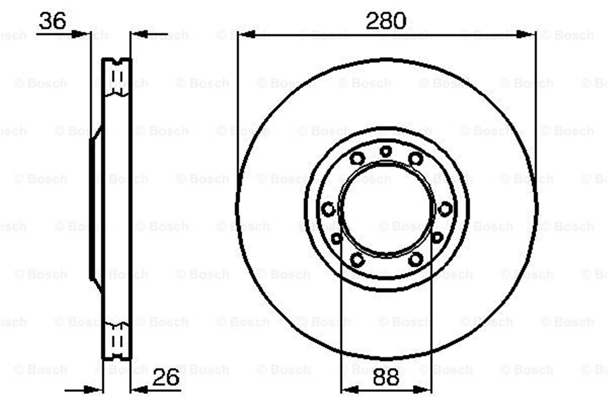 BOSCH 0986478854 - Fren Diski - Japon 