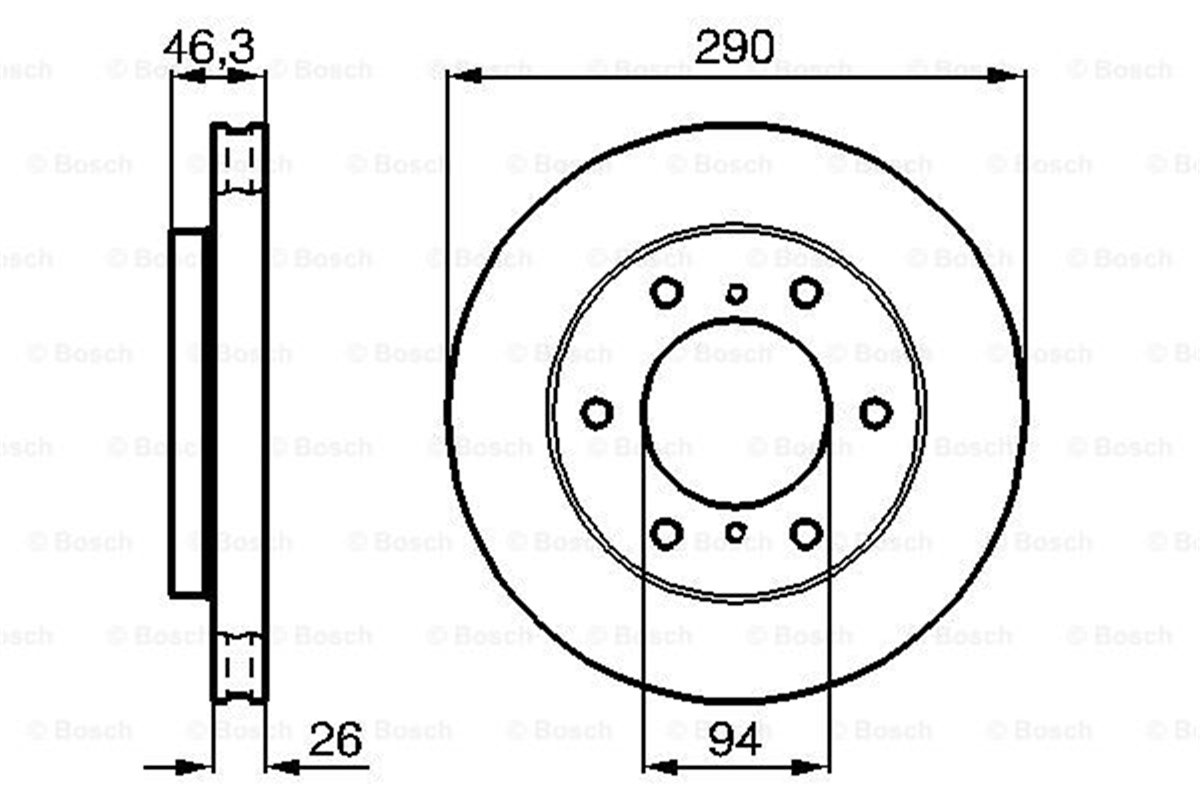 BOSCH 0986478990 - Fren Diski Ön - Japon Pajero (v7)