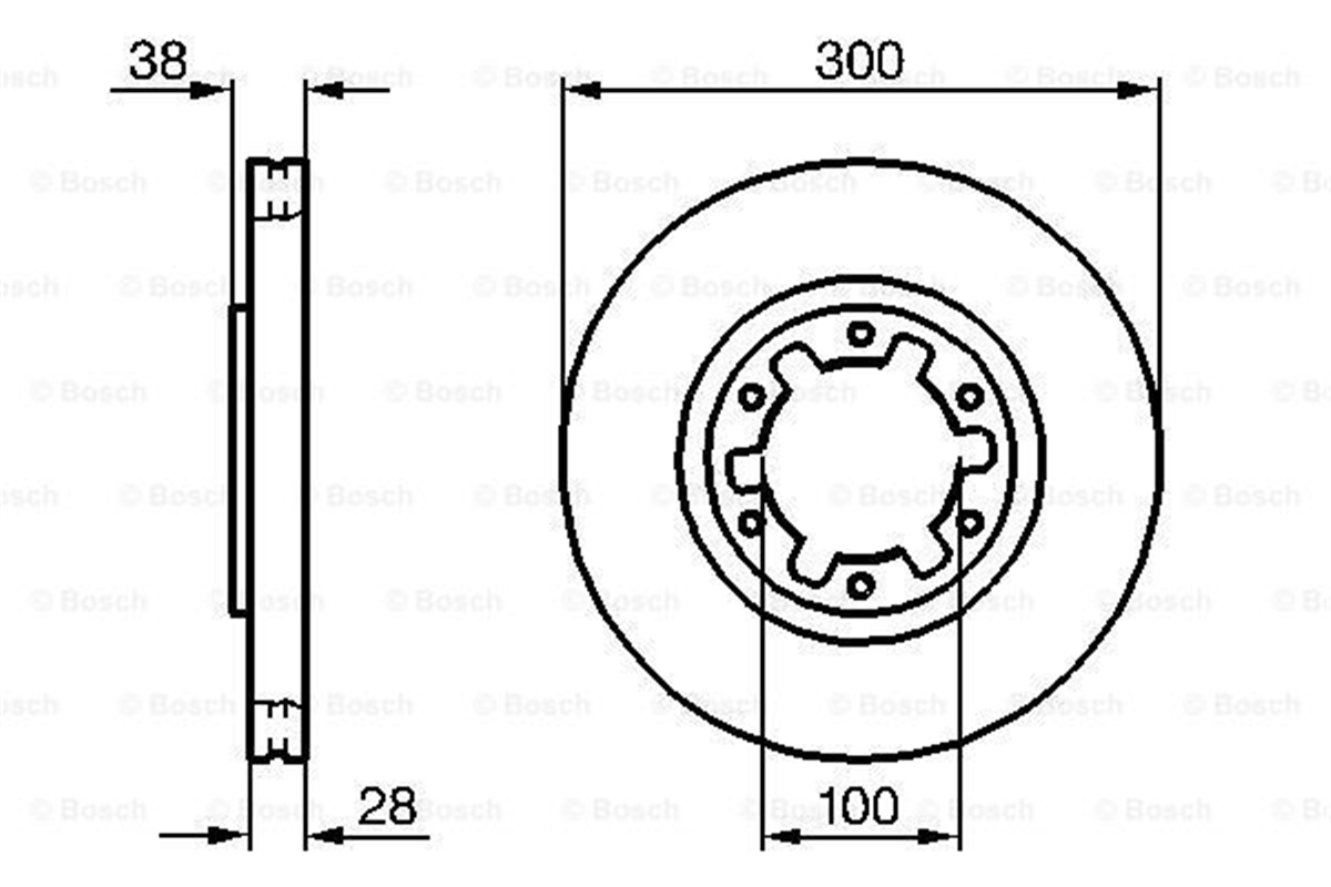 BOSCH 0986479031 - Fren Diski Ön - Japon Pick-up (d22) : Pathfinder (r50) 99-04
