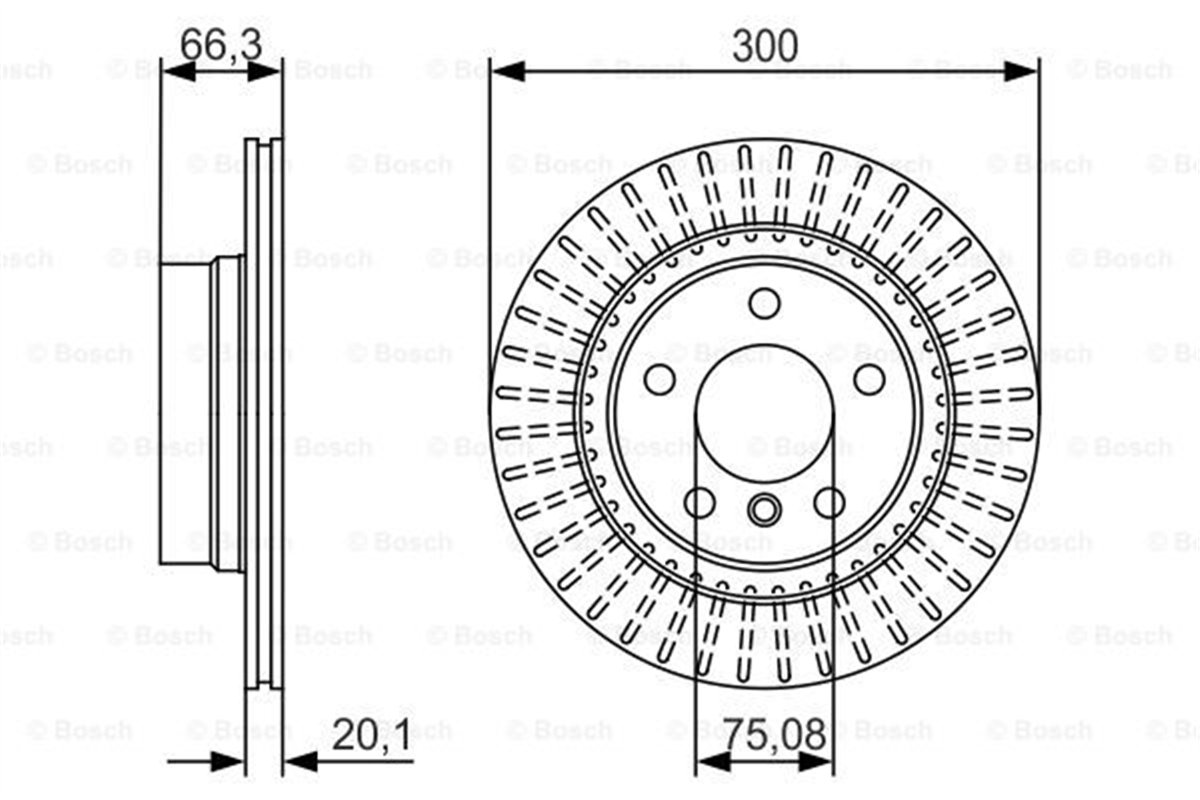 BOSCH 0986479044 - Fren Diski Arka - Bmw F20-f21-f22-f30-f31-f32-f33-f34