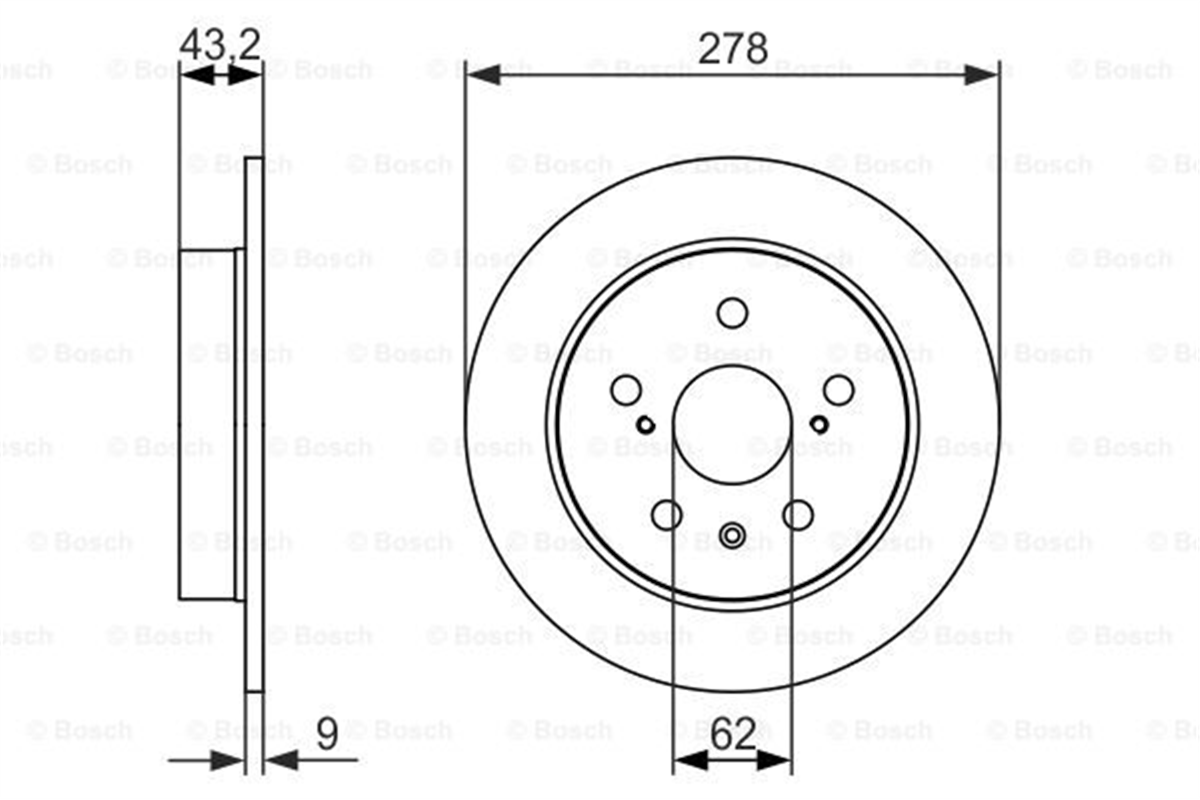 BOSCH 0986479047 - Fren Diski Ön - Fiat Fiat Sedici-suziki Sx4