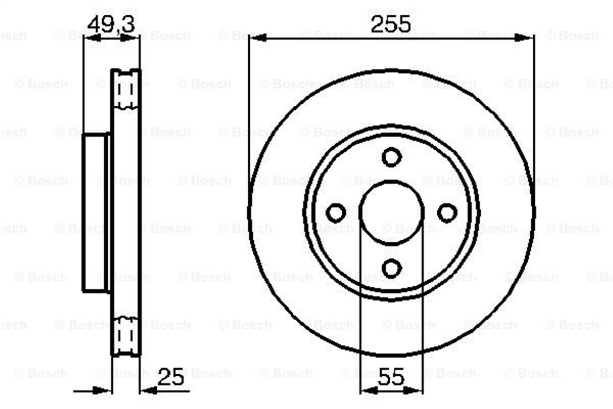 BOSCH 0986479084 - Fren Diski Ön - Japon Verso (e12)