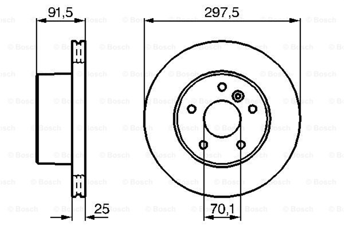 BOSCH 0986479146 - Fren Diski Ön - Bmw Land Rover Discovery Ii
