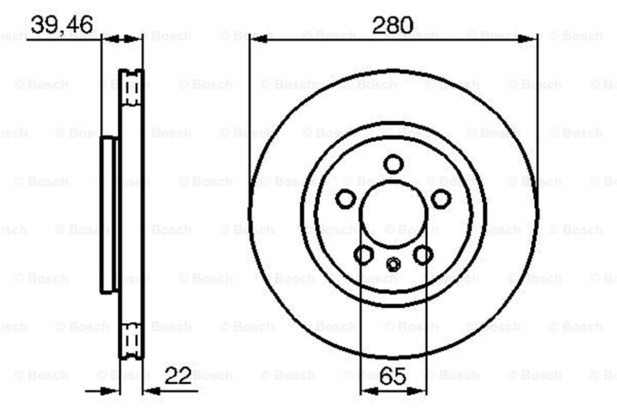 BOSCH 0986479156 - Fren Diski Ön - Vw Passat