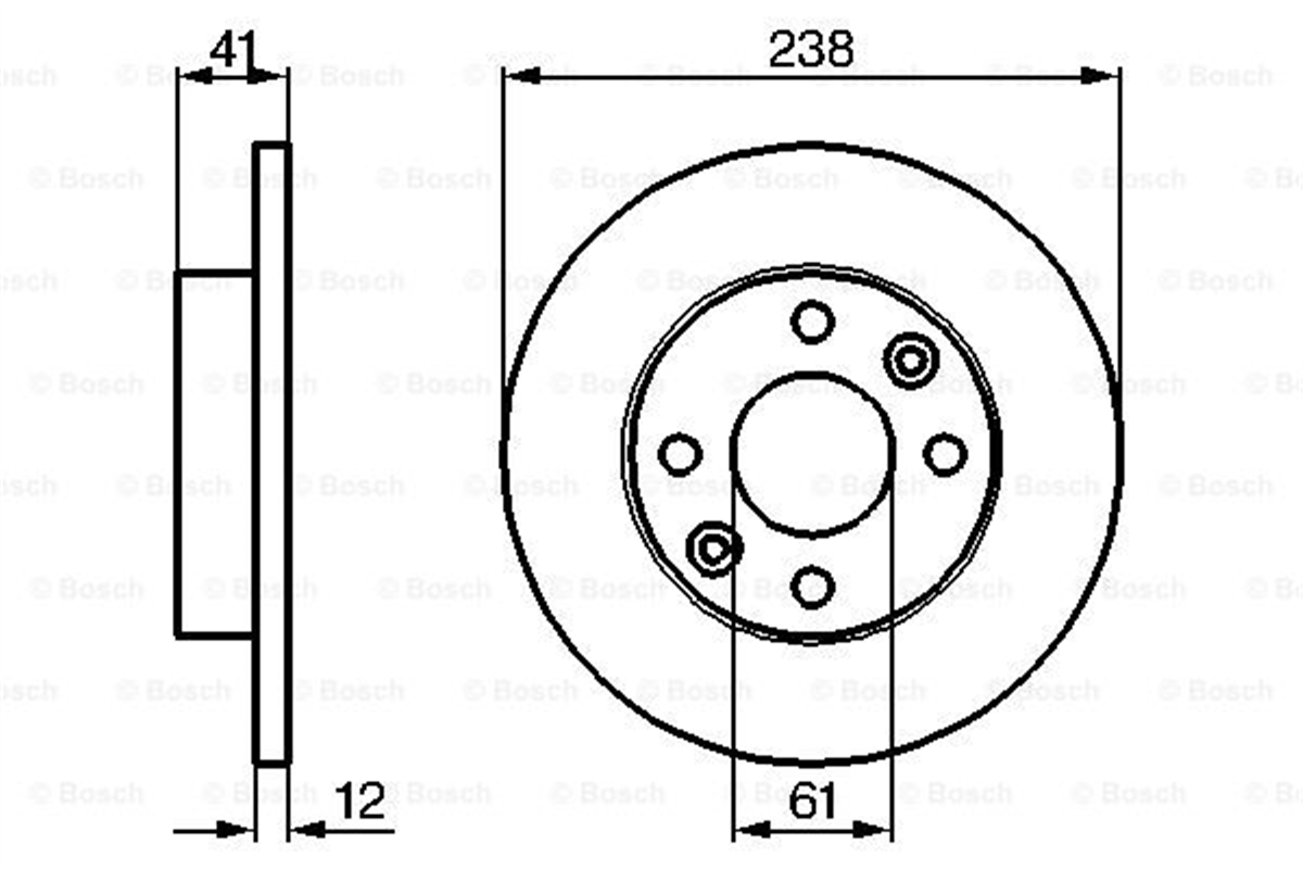 BOSCH 0986479165 - Fren Diski - Renault 