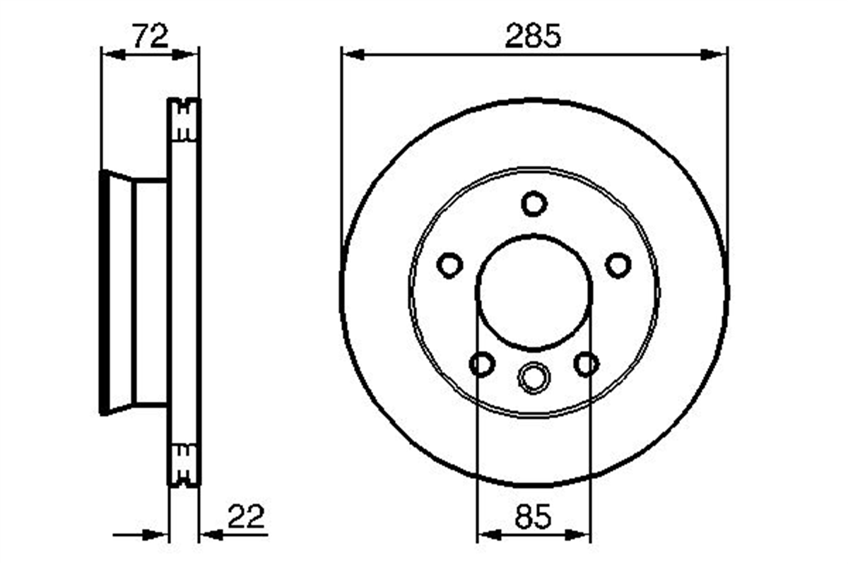BOSCH 0986479212 - Fren Diski - Mercedes 