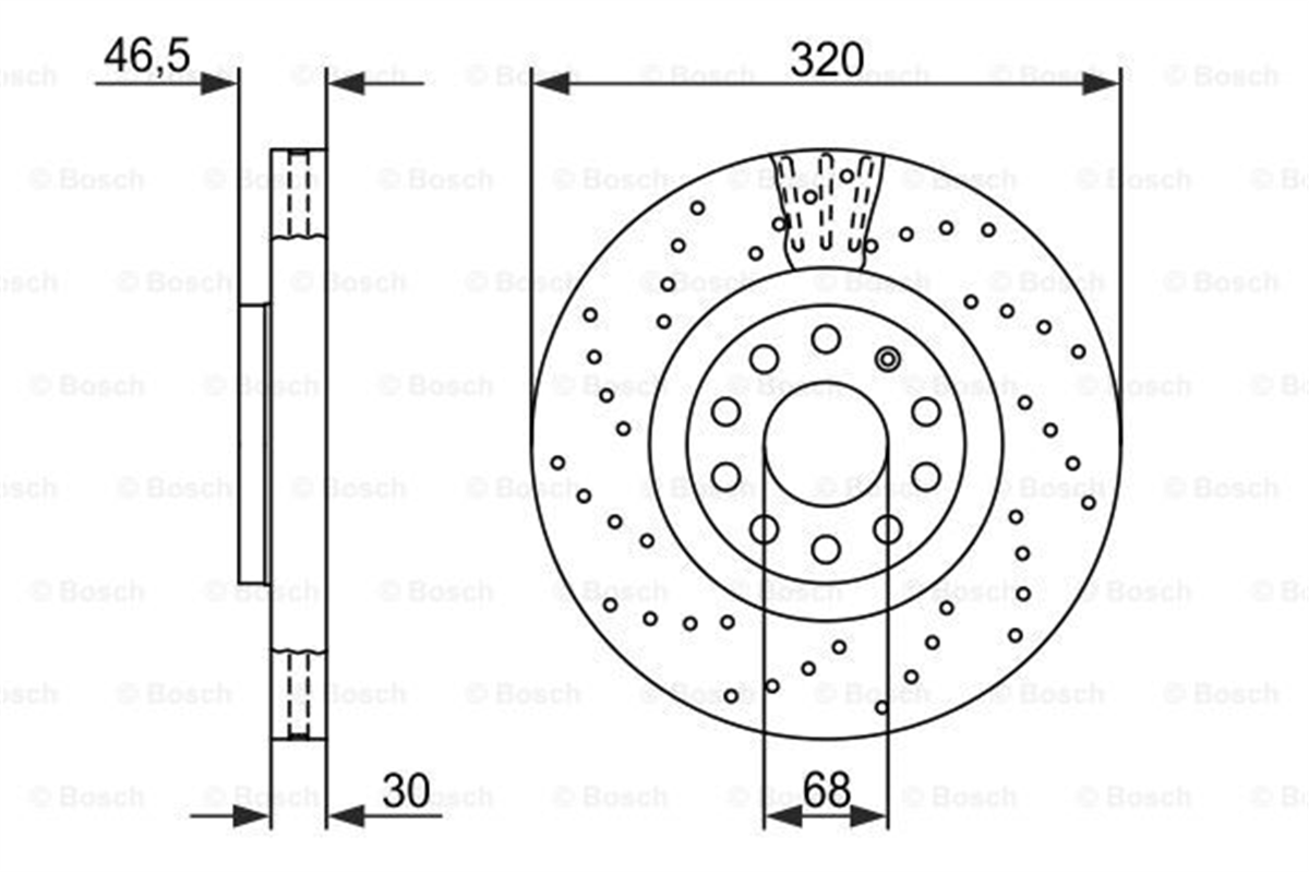 BOSCH 0986479258 - Fren Diski - Vw A4