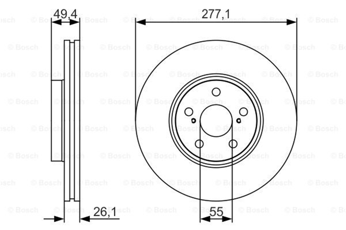 BOSCH 0986479340 - Fren Diski Ön - Japon Avensis (t25)