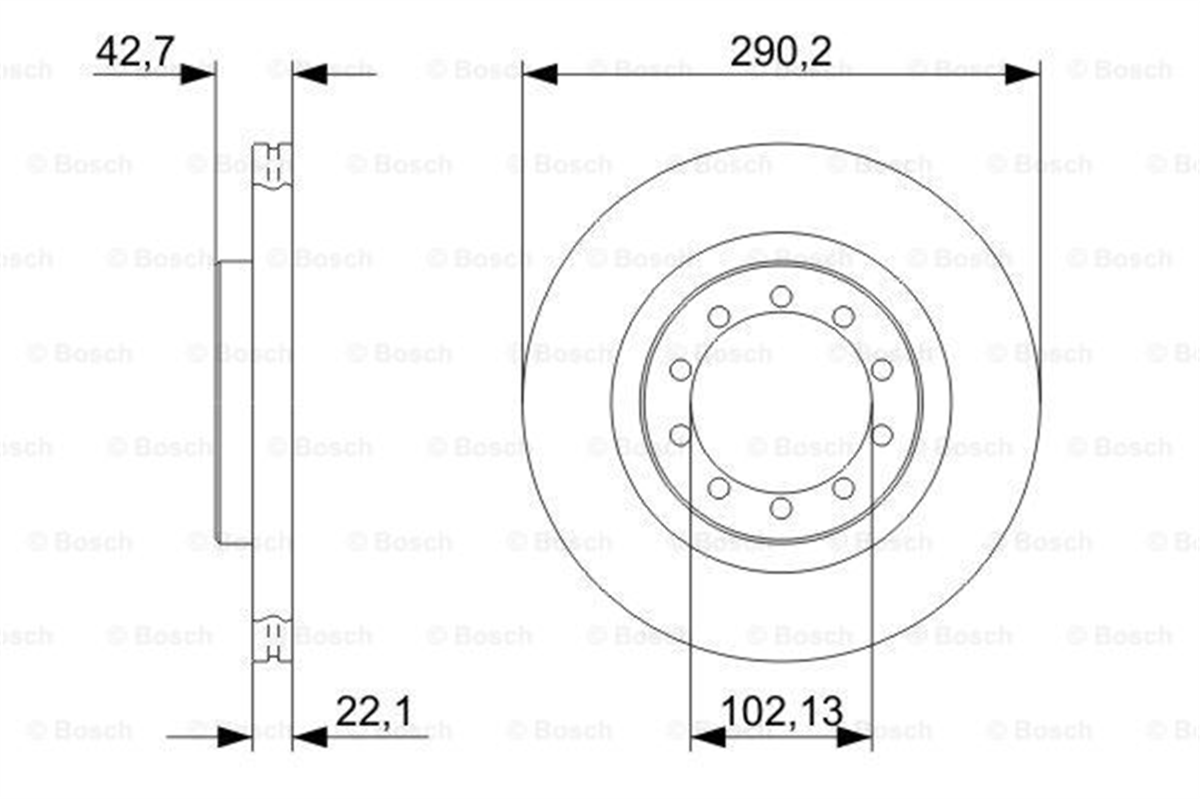 BOSCH 0986479343 - Fren Diski Ön - Renault Mascott