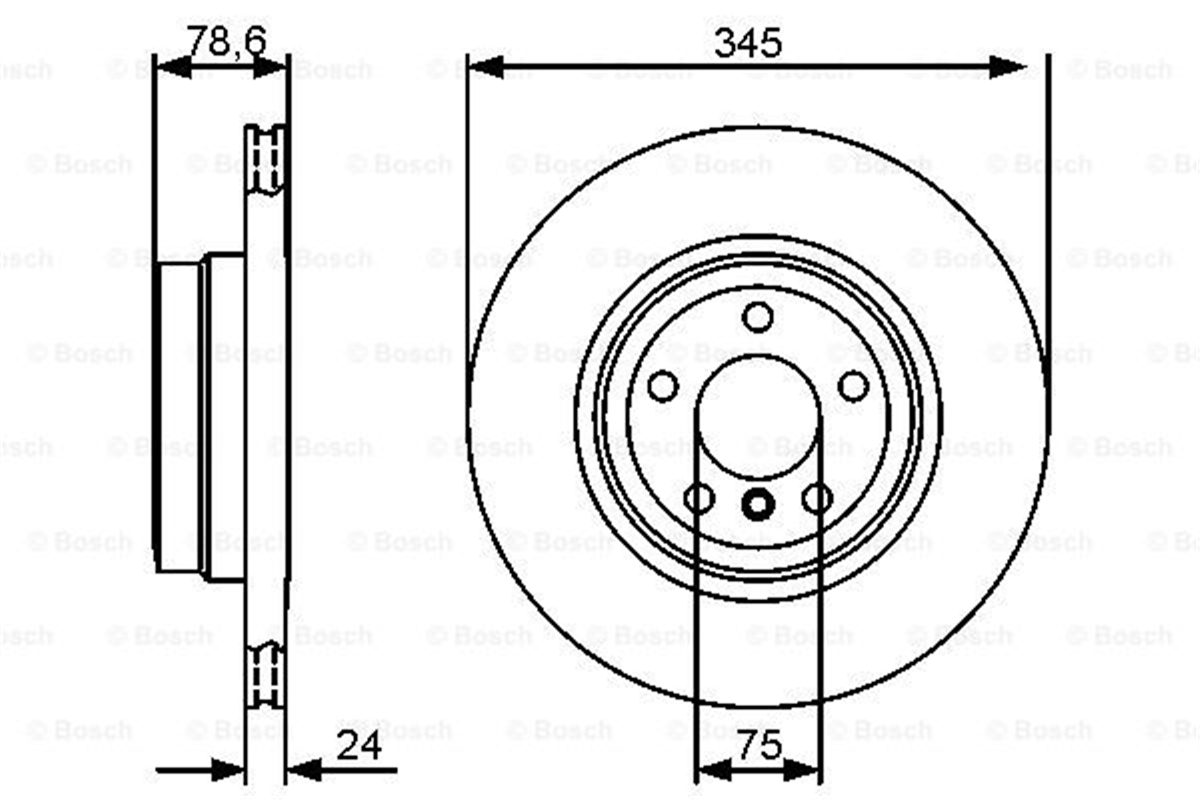BOSCH 0986479443 - Fren Diski Arka - Bmw X5 E70-x5 F15-x6 E72-x6 F16