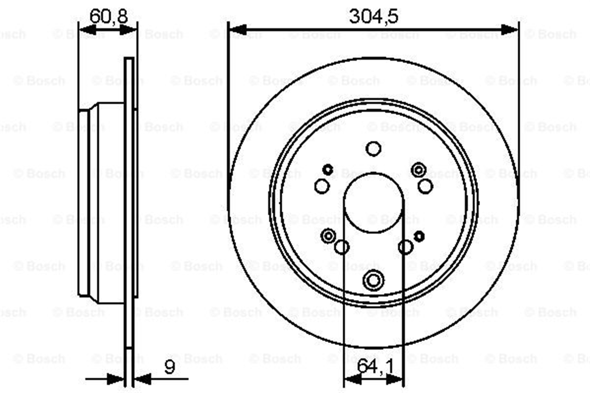 BOSCH 0986479449 - Fren Diski Arka - Japon Crv (re, Rm)