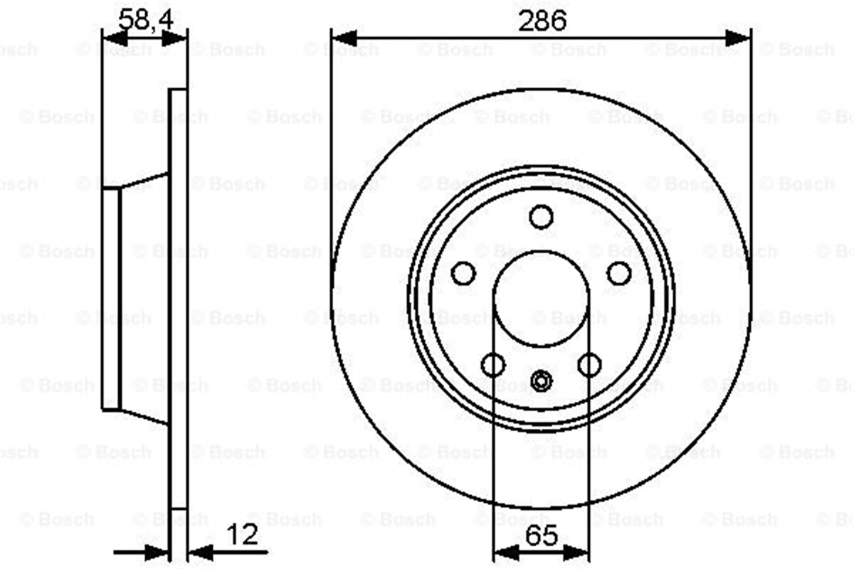 BOSCH 0986479465 - Fren Diski Arka - Vw Audi Tt