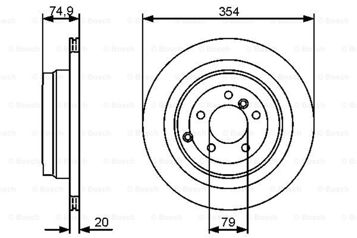 BOSCH 0986479479 - Fren Diski Arka - Bmw Land Rover Range Rover Iii