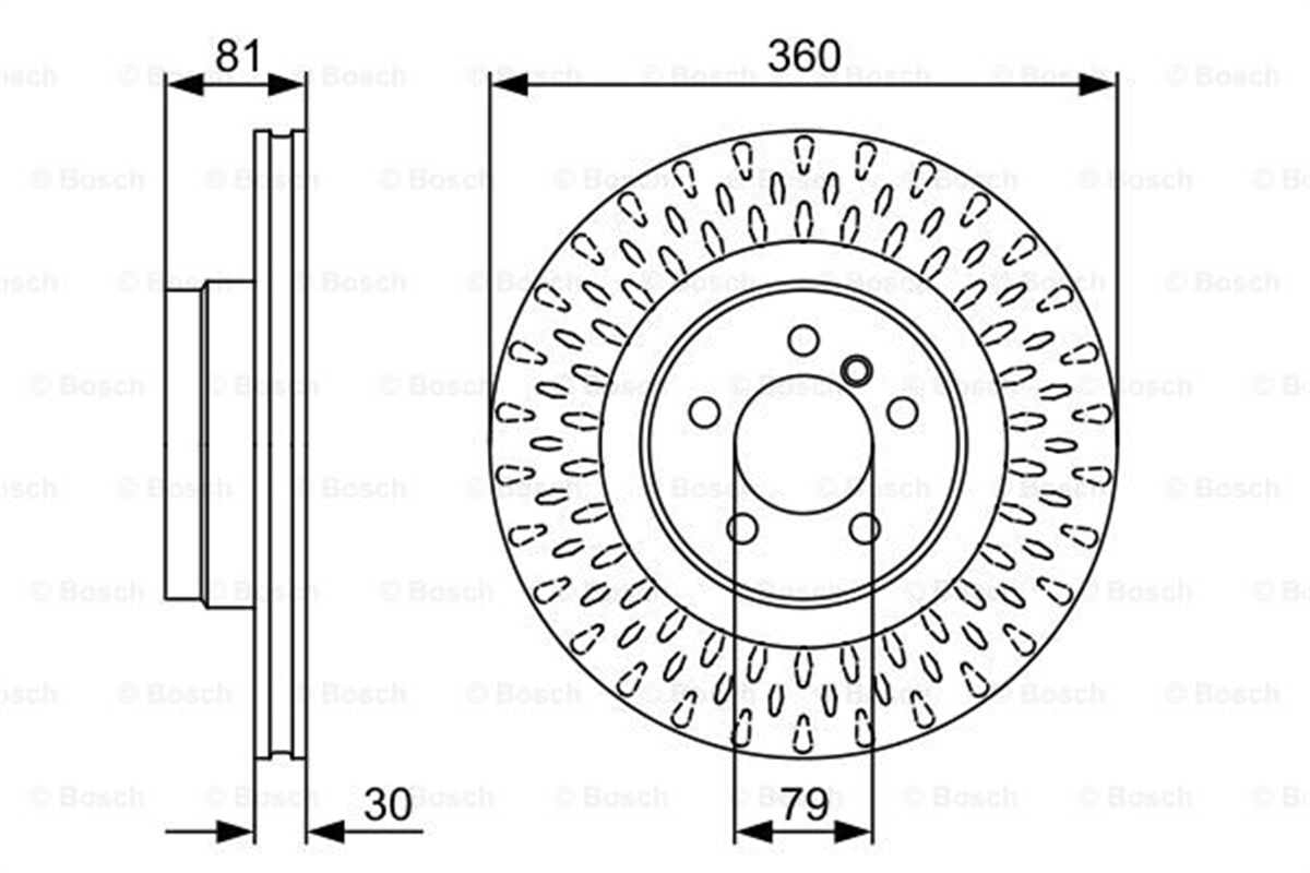 BOSCH 0986479557 - Fren Diski Ön - Bmw Land Rover Range Rover Iii