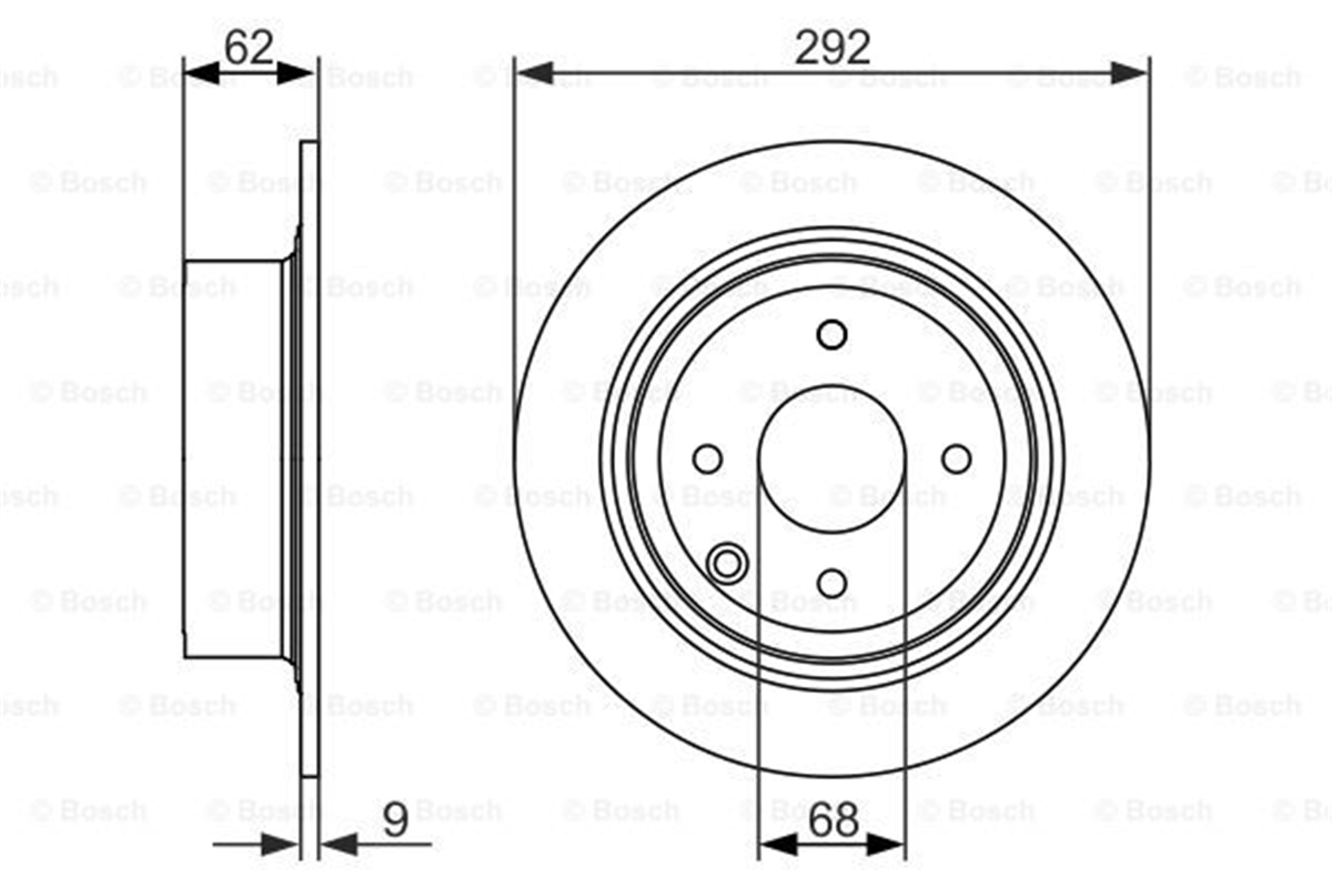 BOSCH 0986479742 - Fren Diski Arka - Japon Tiida (c11)