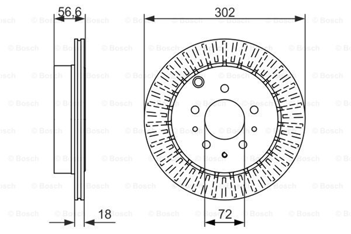 BOSCH 0986479757 - Fren Diski Arka - Japon Cx7 (er)