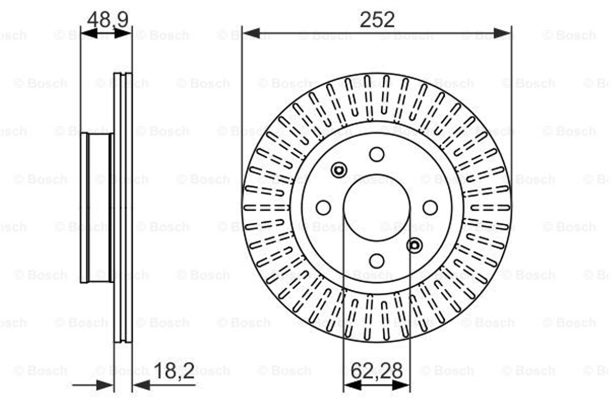 BOSCH 0986479770 - Fren Diski Ön - Kore I10/picanto 07-10