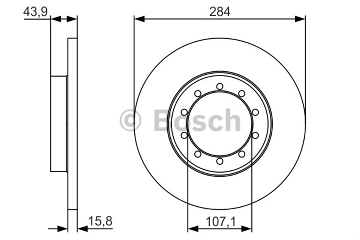 BOSCH 0986479A34 - Fren Diski Arka - Ford Transit V347