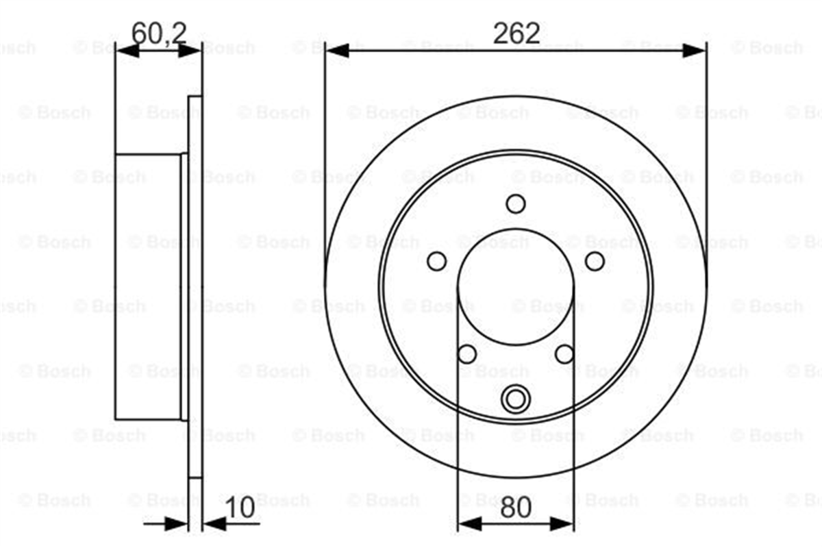 BOSCH 0986479A41 - Fren Diski Arka - Japon Lancer (cy)