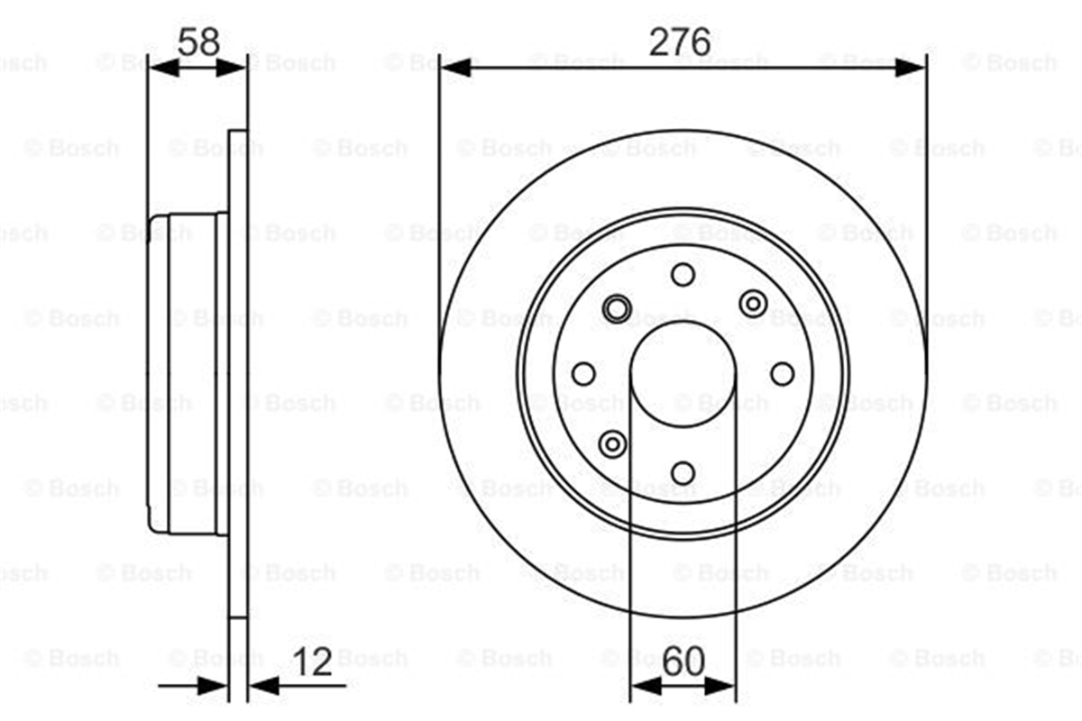 BOSCH 0986479A56 - Fren Diski Arka - Opel Epica