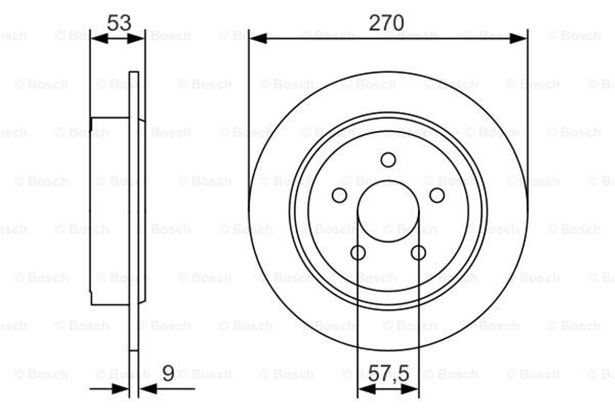 BOSCH 0986479A79 - Fren Diski Ön - Fiat Chreysler Neon
