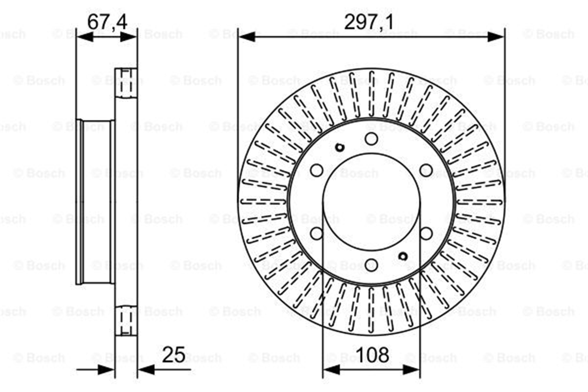 BOSCH 0986479A96 - Fren Diski Ön - Japon Hilux (kun25, Kun35)