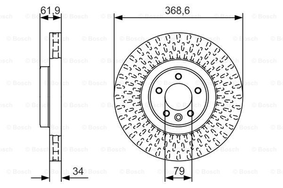 BOSCH 0986479B18 - Fren Diski Ön - Bmw Land Rover Range Rover Sport Ii-iv
