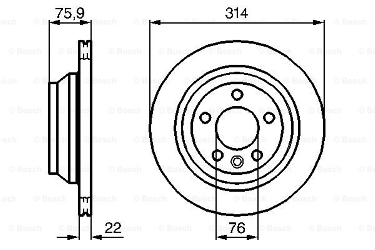 BOSCH 0986479B72 - Fren Diski Arka - Vw Touareg