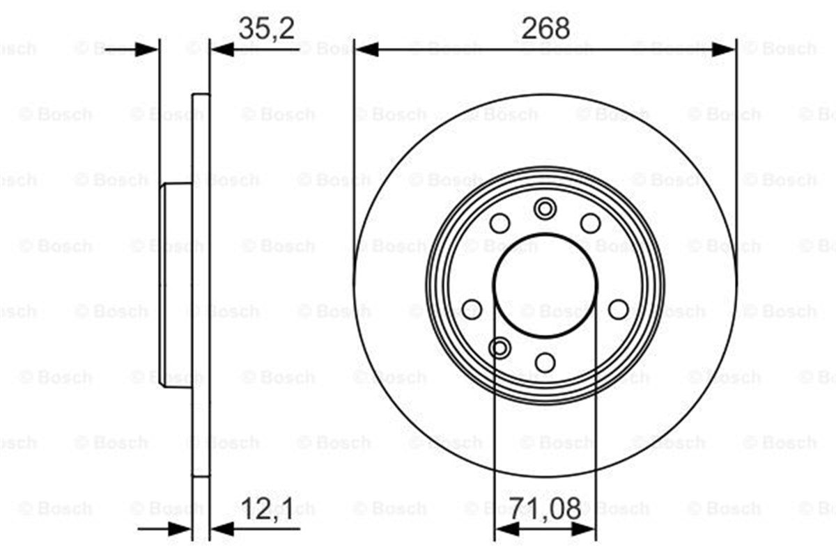 BOSCH 0986479C24 - Fren Diski Arka - Opel Grandland X Combo E 3008