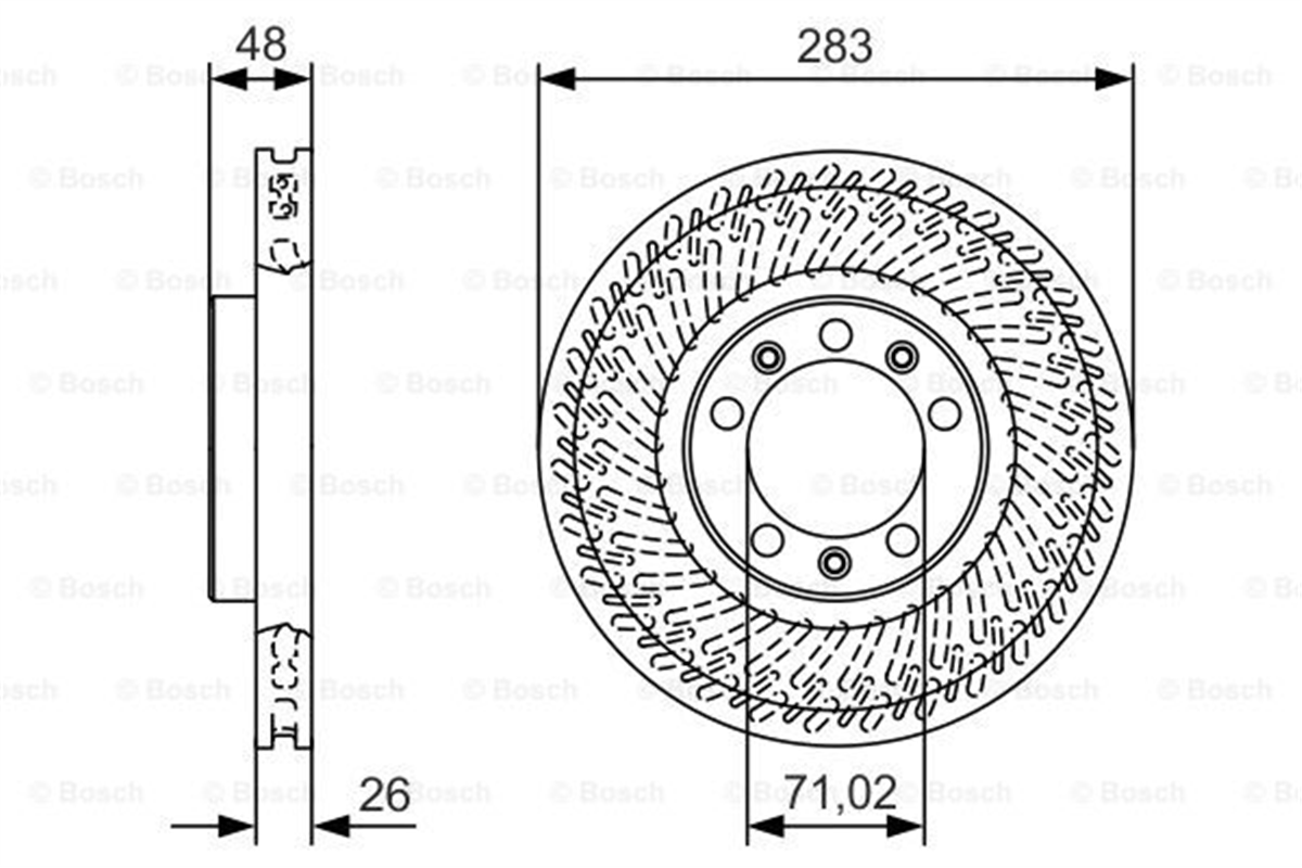 BOSCH 0986479C33 - Fren Diski Ön - Psa 308 Ii (t9)
