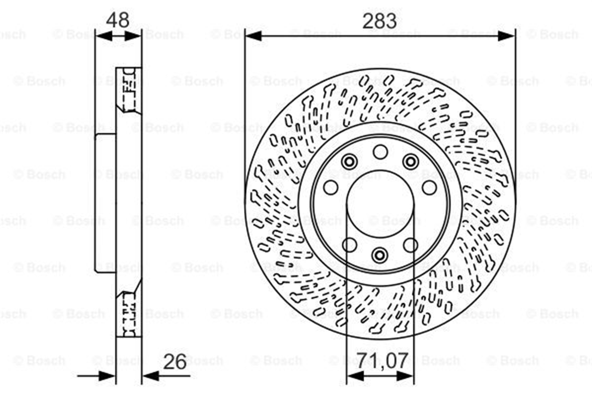 BOSCH 0986479C35 - Fren Diski Ön - Psa Partner / Rifter