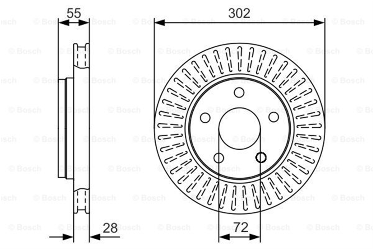 BOSCH 0986479C38 - Fren Diski Ön - Fiat Jeep Wrangler Iii
