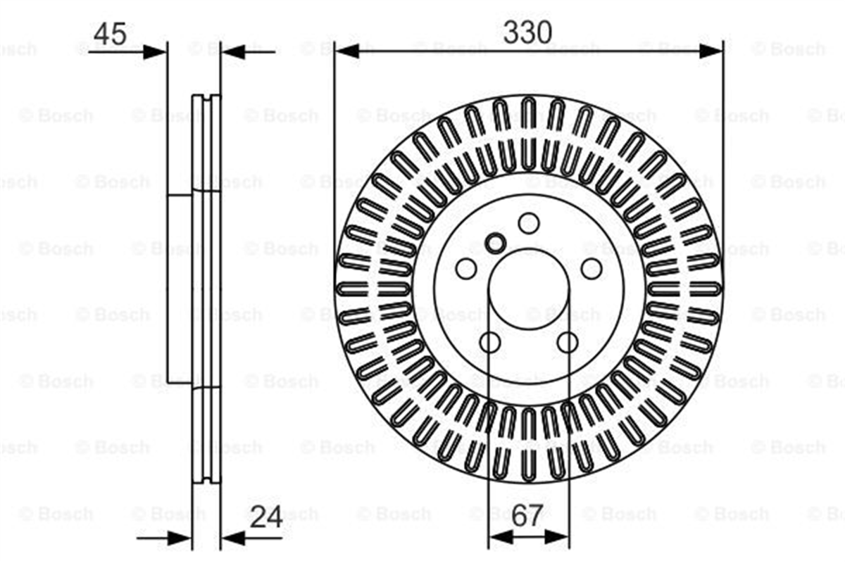 BOSCH 0986479C94 - Fren Diski Ön - Bmw 1f40-2f45-f46-x1 F48-x2 F39 Mini F60