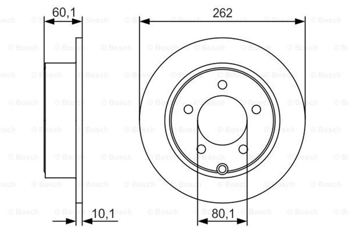 BOSCH 0986479R05 - Fren Diski Arka - Fiat Jeep Compass-patriot